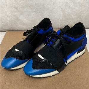 Men's Blue and Black Sneakers